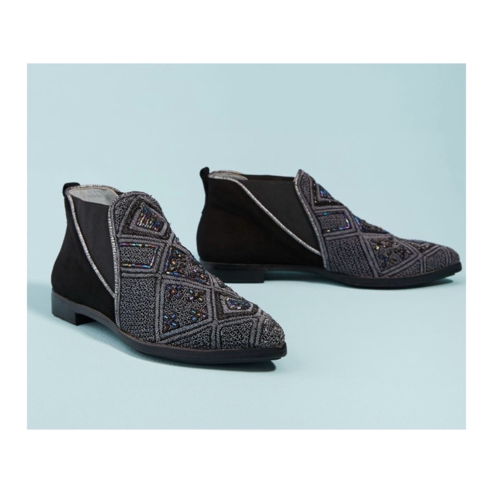 NWOT Anthropologie Meher Kakalia Embellished Boots  Size 7